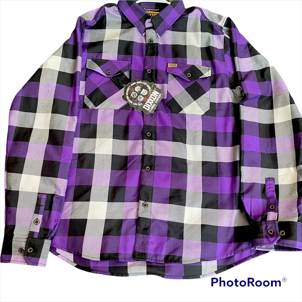 Men purple flannel shirt